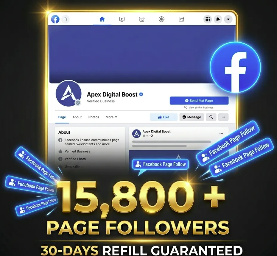 Facebook Page Followers [Refill: 30D] [Max: 300K]